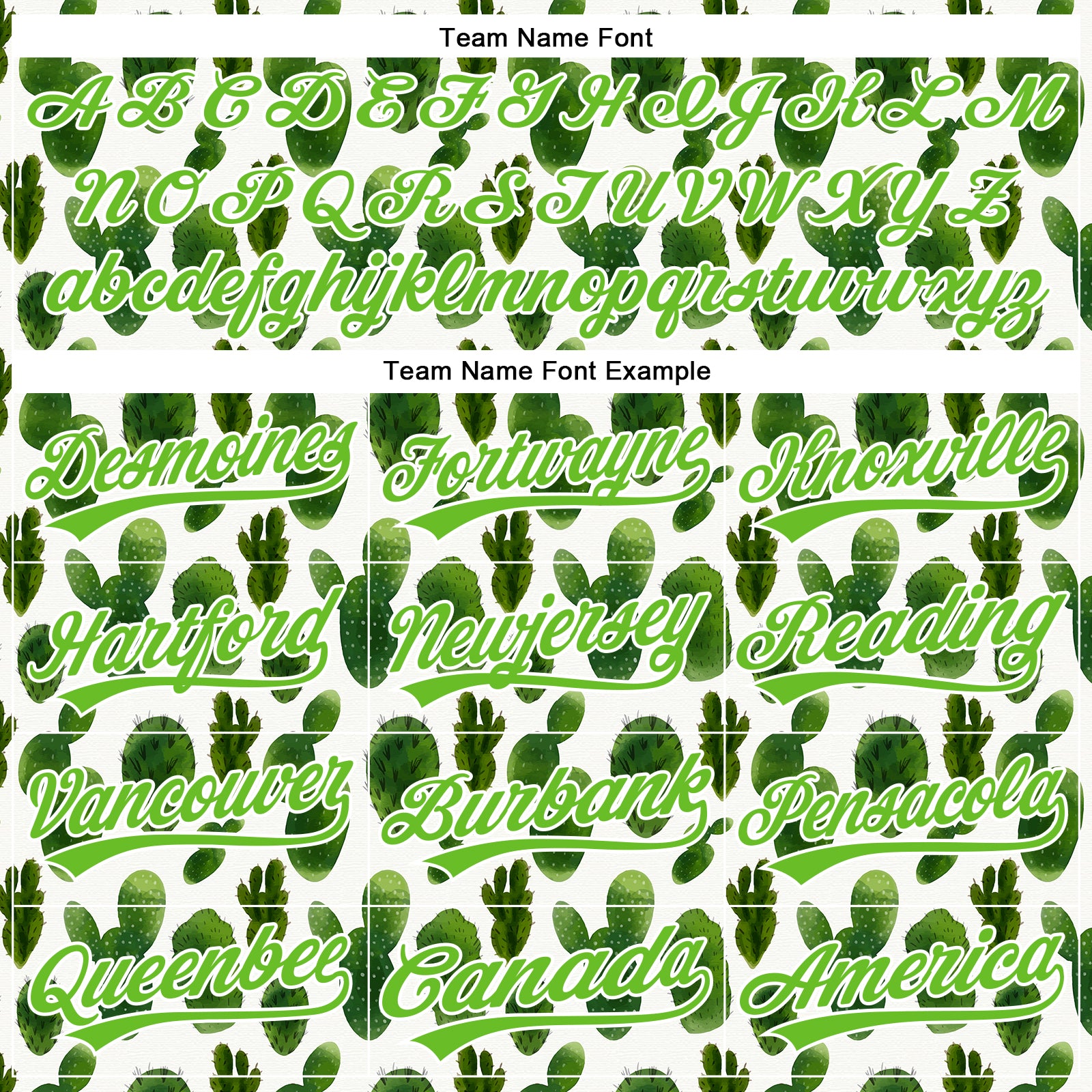 Custom White Aurora Green 3D Pattern Design Cactus Festival Authentic Baseball Jersey