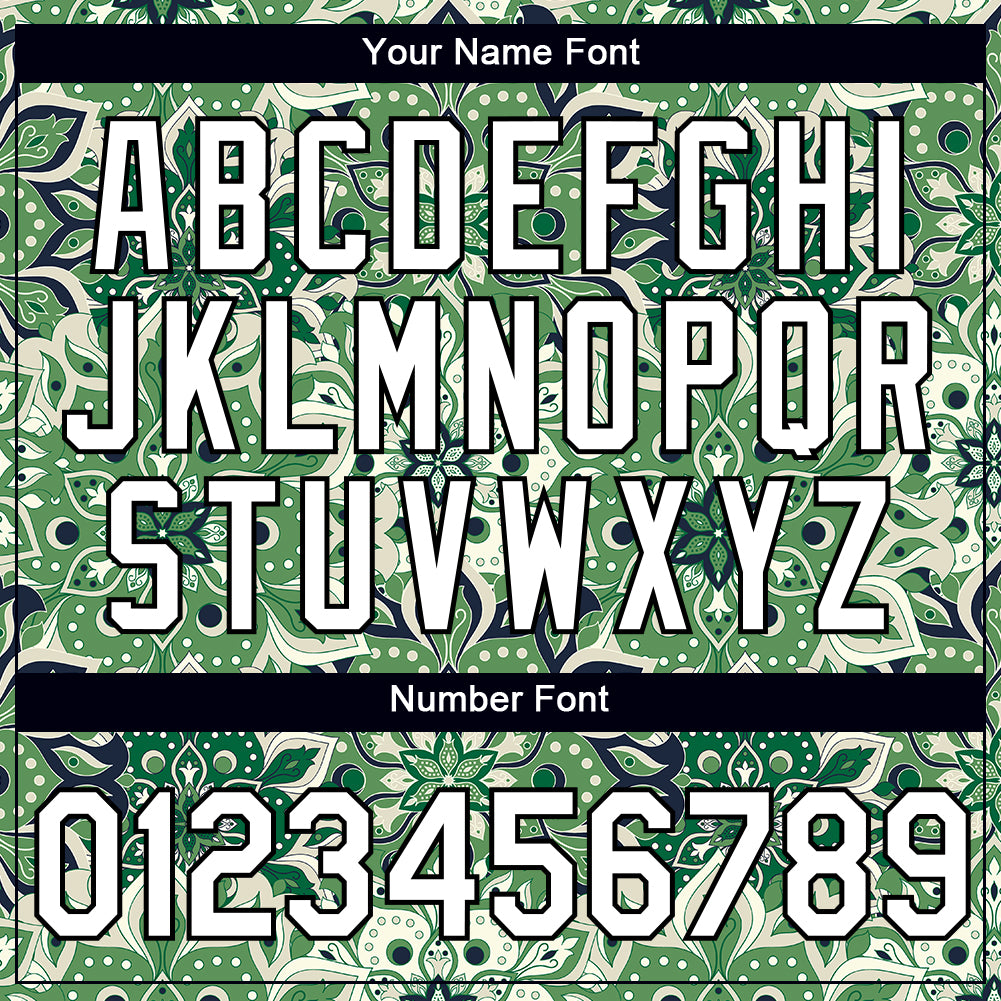 Custom White Black 3D Pattern Floral Design Performance T-Shirt