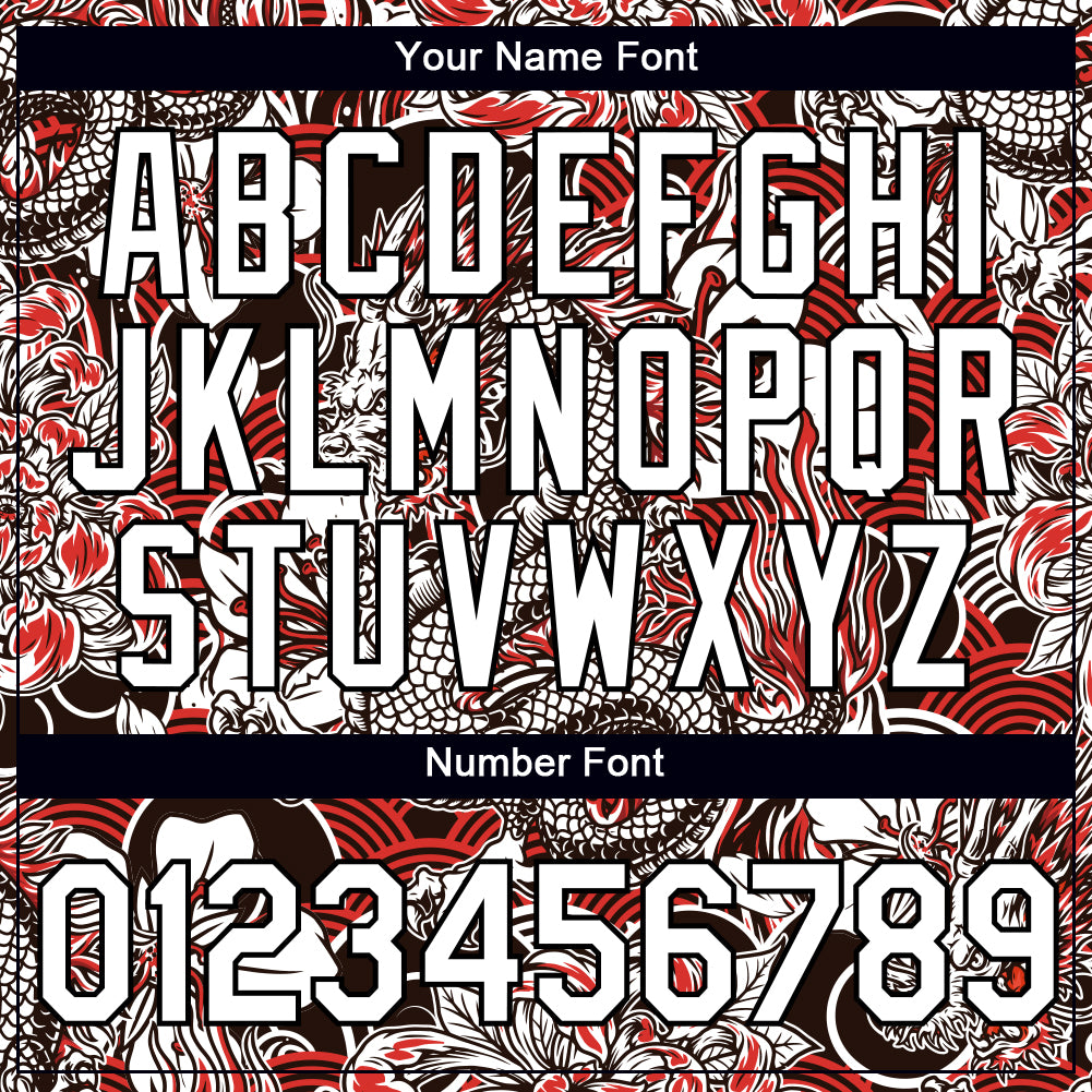 Custom White Black 3D Pattern Floral Design Performance T-Shirt