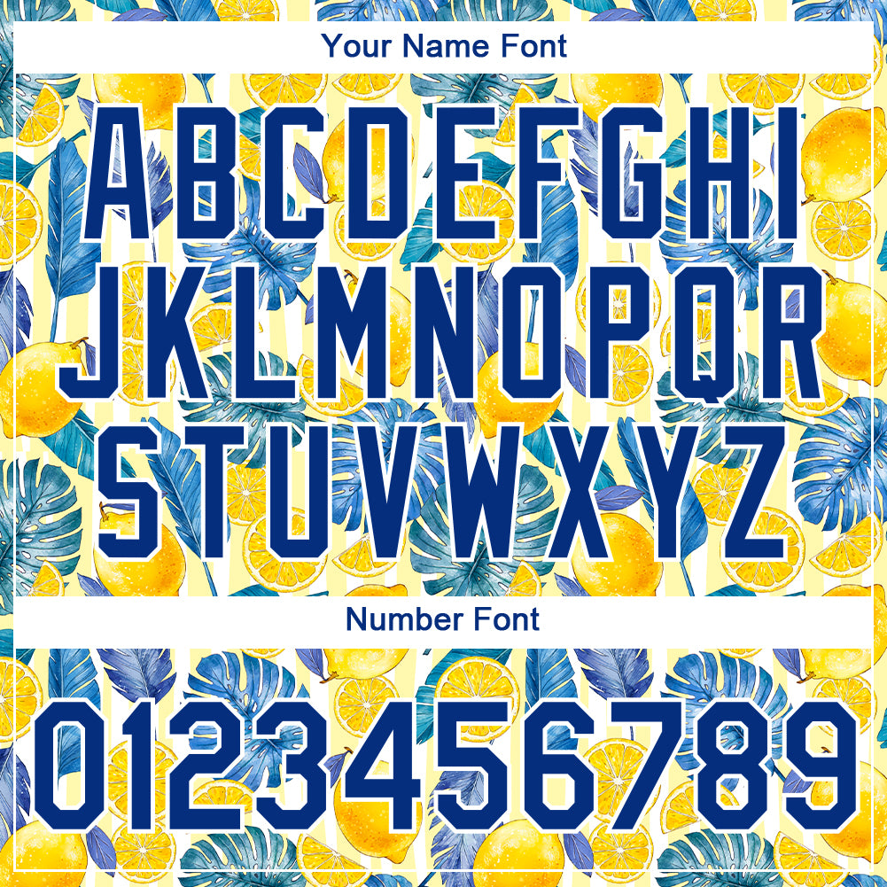 Custom White Royal 3D Pattern Design Hawaii Tropical Palm Leaves And Lemon Performance T-Shirt