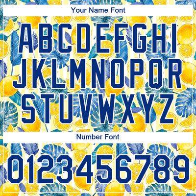 Custom White Royal 3D Pattern Design Hawaii Tropical Palm Leaves And Lemon Performance T-Shirt