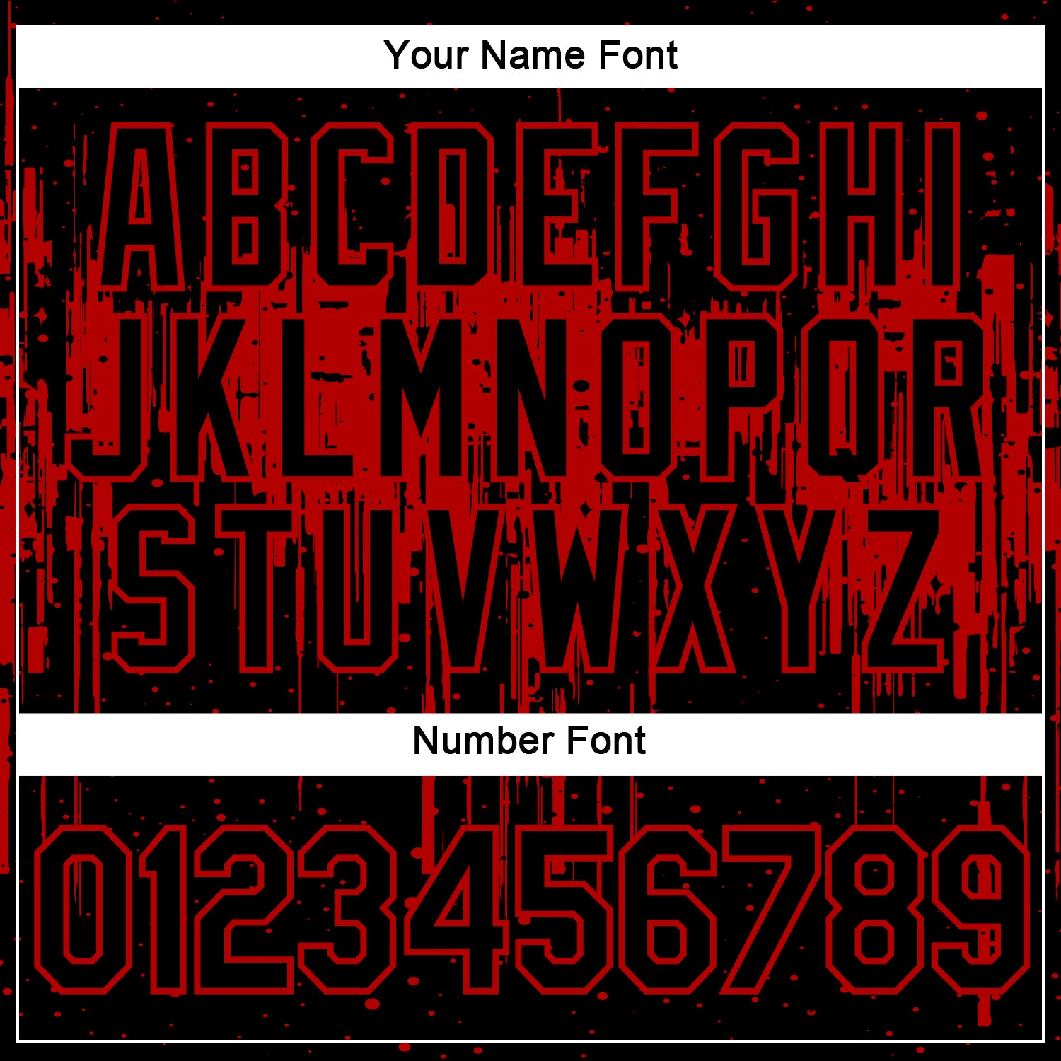 Custom Black Red 3D Pattern Design Dripping Splatter Art Performance T-Shirt