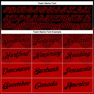 Custom Black Red 3D Pattern Design Gradient Square Shapes Performance T-Shirt