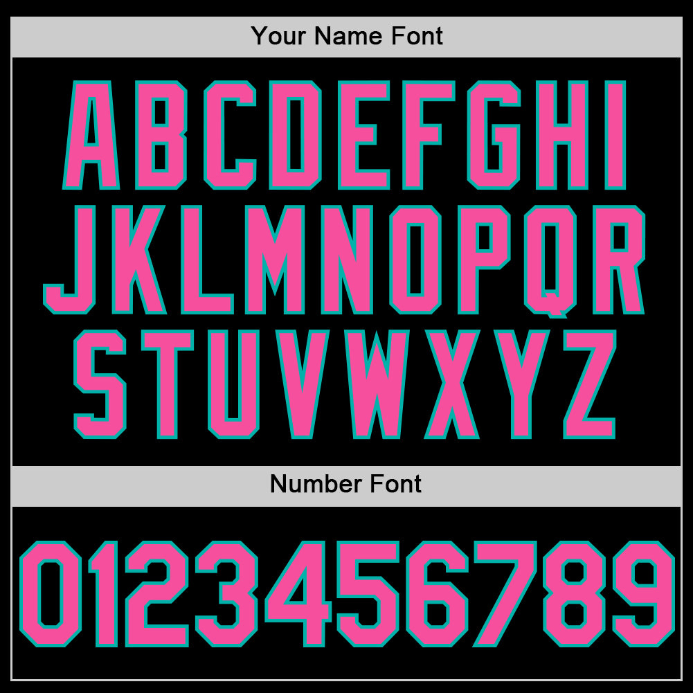 Custom Black Pink-Aqua 3D Pattern Design Gradient Style Twinkle Star Authentic Baseball Jersey