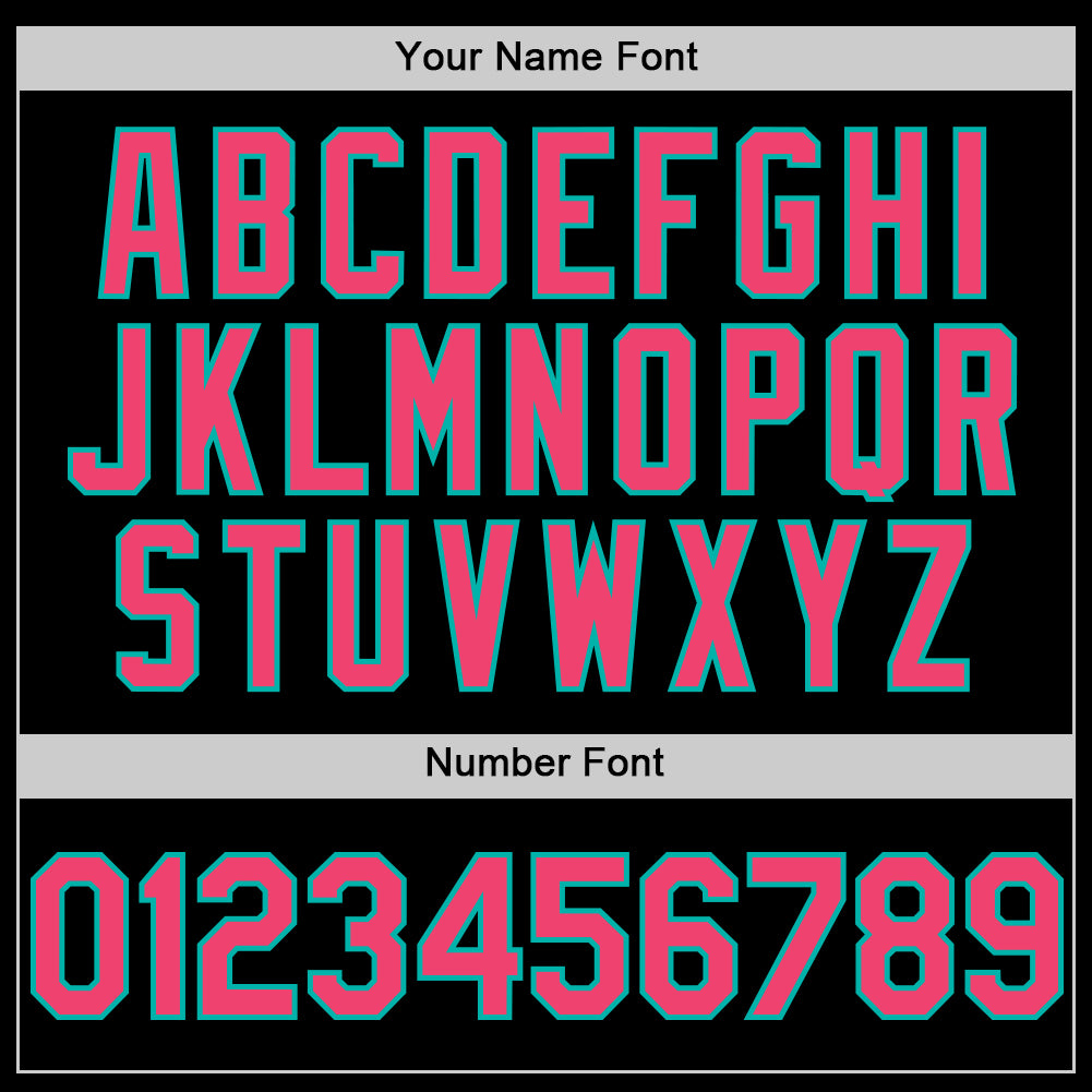 Custom Black Neon Pink-Aqua 3D Pattern Design Gradient Style Twinkle Star Authentic Baseball Jersey