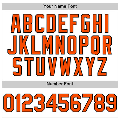 Custom White Orange-Black 3D Pattern Design Gradient Style Twinkle Star Authentic Baseball Jersey