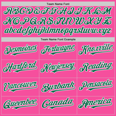 Custom Pink Kelly Green-White 3D Pattern Design Gradient Style Twinkle Star Authentic Baseball Jersey