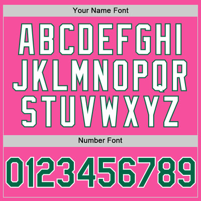 Custom Pink Kelly Green-White 3D Pattern Design Gradient Style Twinkle Star Authentic Baseball Jersey