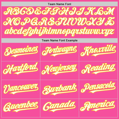 Custom Pink White-Yellow 3D Pattern Design Gradient Style Twinkle Star Authentic Baseball Jersey