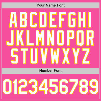 Custom Pink White-Yellow 3D Pattern Design Gradient Style Twinkle Star Authentic Baseball Jersey