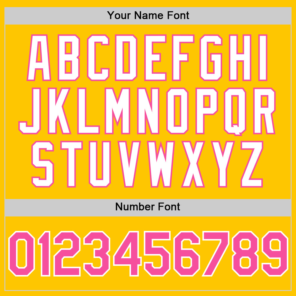 Custom Yellow Pink-White 3D Pattern Design Gradient Style Twinkle Star Authentic Baseball Jersey