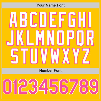 Custom Yellow Pink-White 3D Pattern Design Gradient Style Twinkle Star Authentic Baseball Jersey