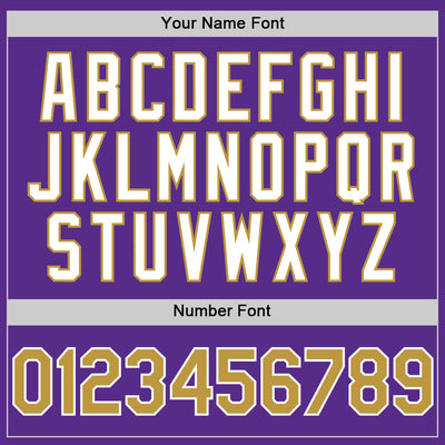 Custom Purple Old Gold-White 3D Pattern Design Gradient Style Twinkle Star Authentic Baseball Jersey