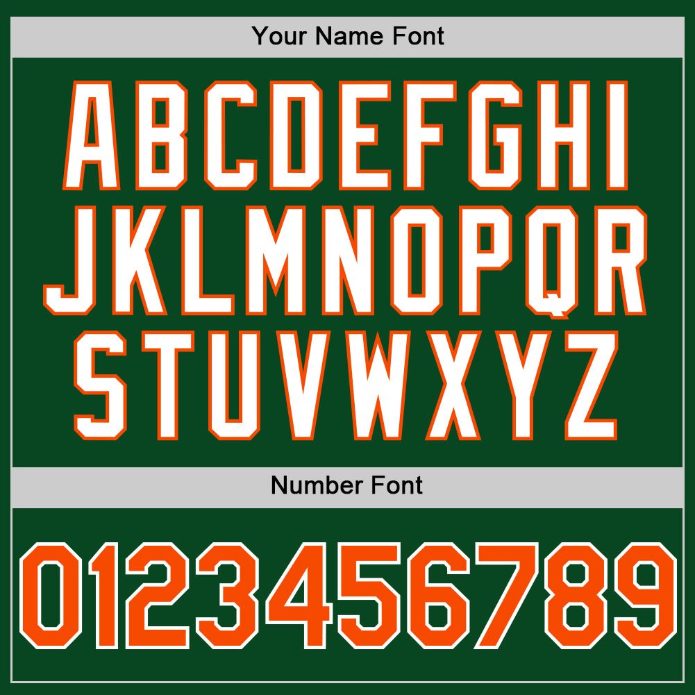 Custom Green Orange-White 3D Pattern Design Gradient Style Twinkle Star Authentic Baseball Jersey