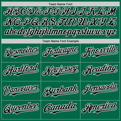 Custom Kelly Green Black-White 3D Pattern Design Gradient Style Twinkle Star Authentic Baseball Jersey