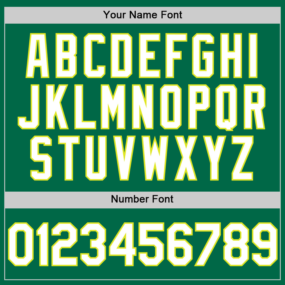 Custom Kelly Green White-Neon Yellow 3D Pattern Design Gradient Style Twinkle Star Authentic Baseball Jersey