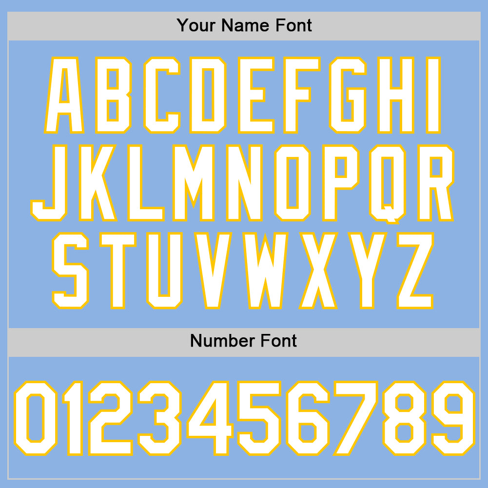 Custom Light Blue White-Yellow 3D Pattern Design Gradient Style Twinkle Star Authentic Baseball Jersey