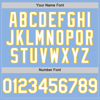 Custom Light Blue White-Yellow 3D Pattern Design Gradient Style Twinkle Star Authentic Baseball Jersey