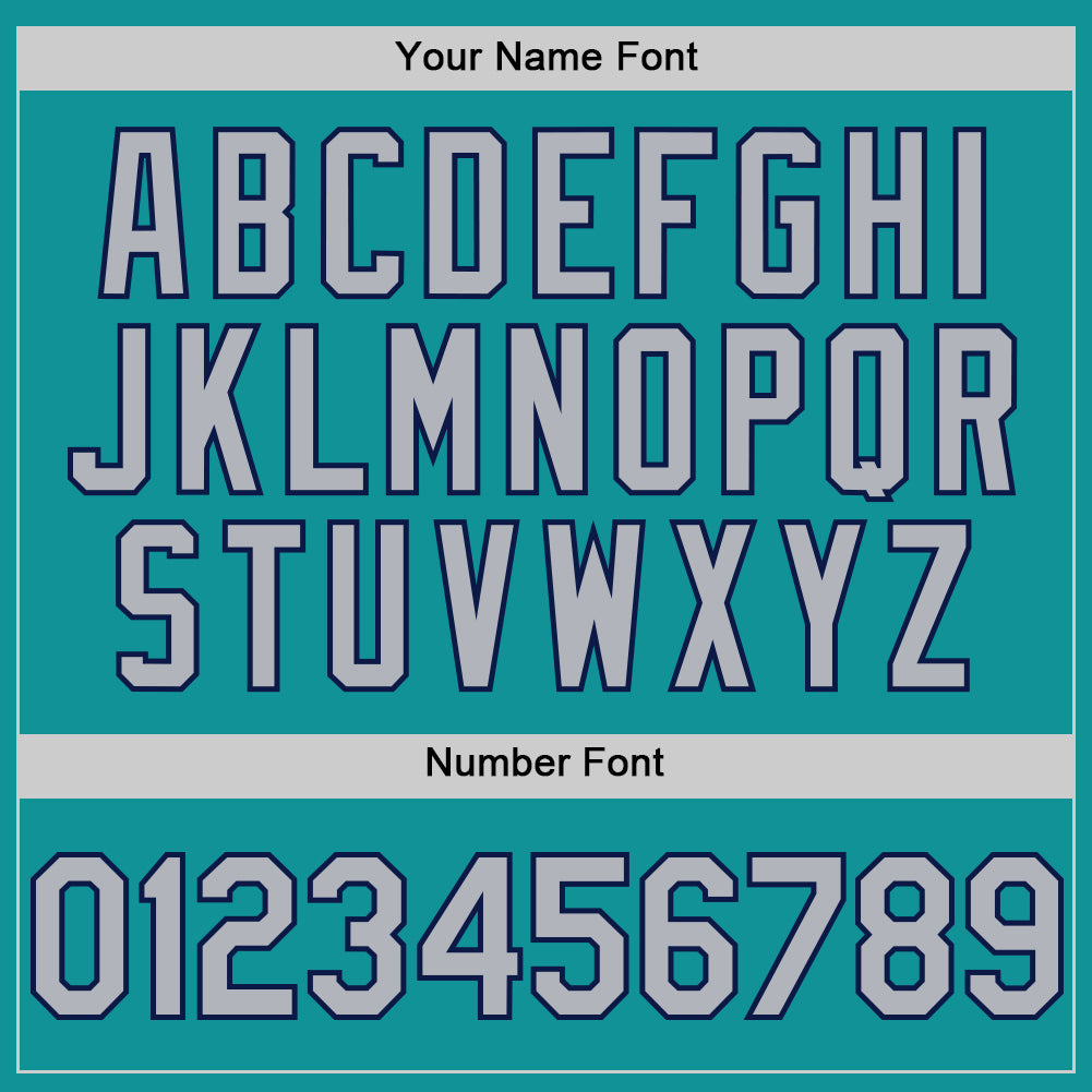 Custom Teal Gray-Navy 3D Pattern Design Gradient Style Twinkle Star Authentic Baseball Jersey