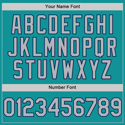 Custom Teal Gray-Navy 3D Pattern Design Gradient Style Twinkle Star Authentic Baseball Jersey