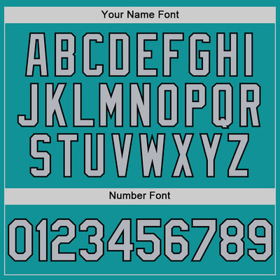 Custom Teal Gray-Black 3D Pattern Design Gradient Style Twinkle Star Authentic Baseball Jersey