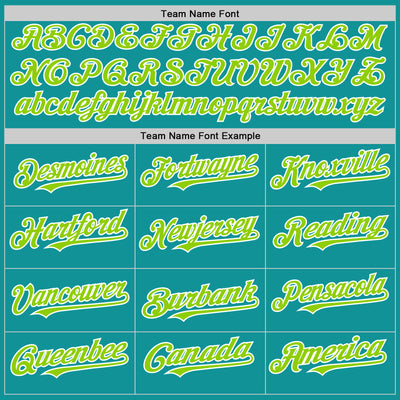 Custom Teal Neon Green-White 3D Pattern Design Gradient Style Twinkle Star Authentic Baseball Jersey