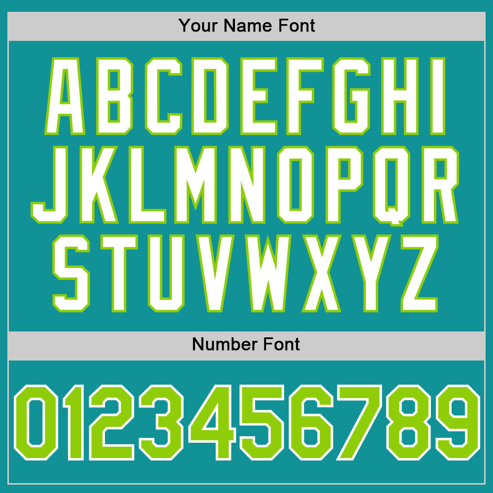 Custom Teal Neon Green-White 3D Pattern Design Gradient Style Twinkle Star Authentic Baseball Jersey