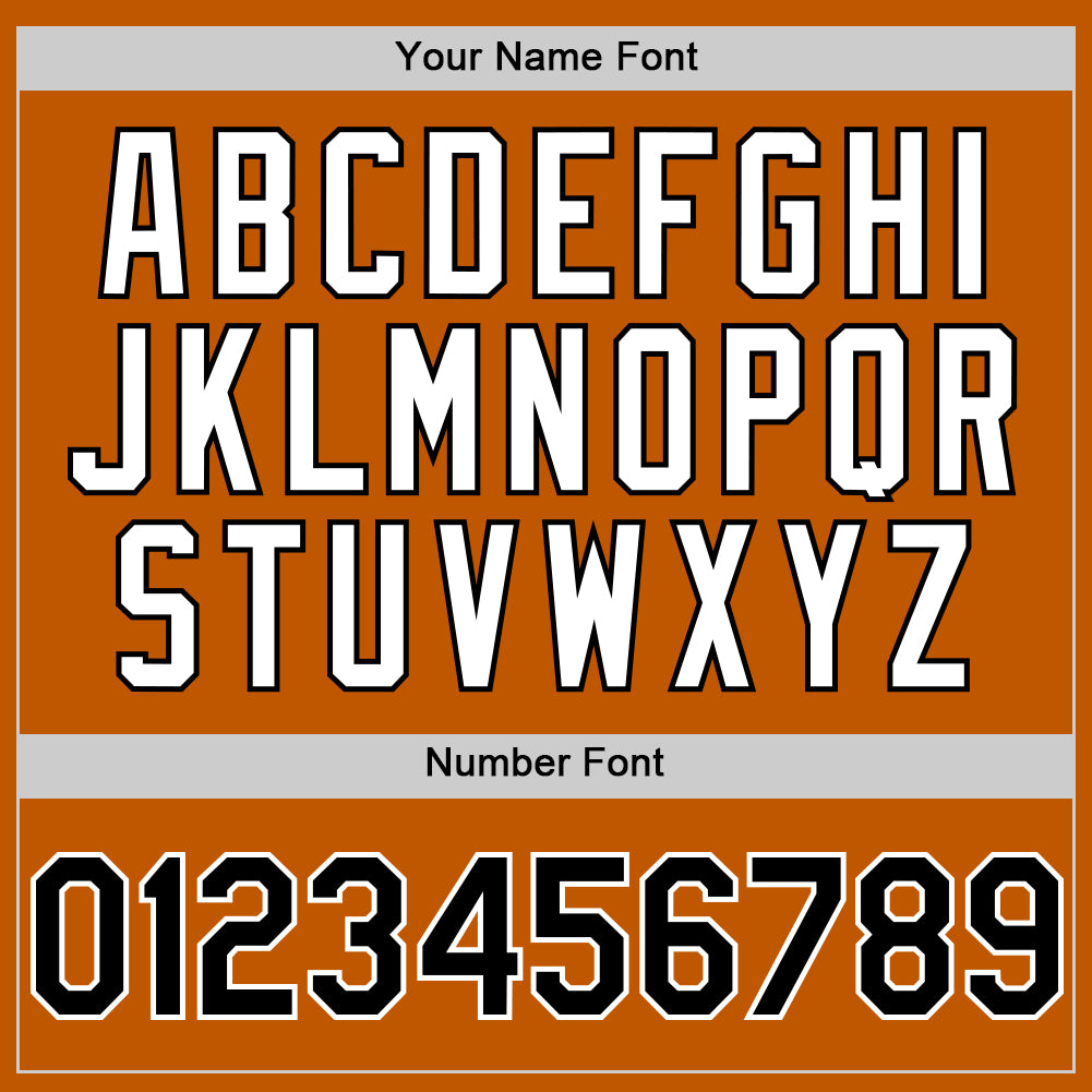 Custom Texas Orange Black-White 3D Pattern Design Gradient Style Twinkle Star Authentic Baseball Jersey