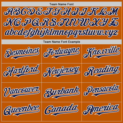 Custom Texas Orange Navy-White 3D Pattern Design Gradient Style Twinkle Star Authentic Baseball Jersey