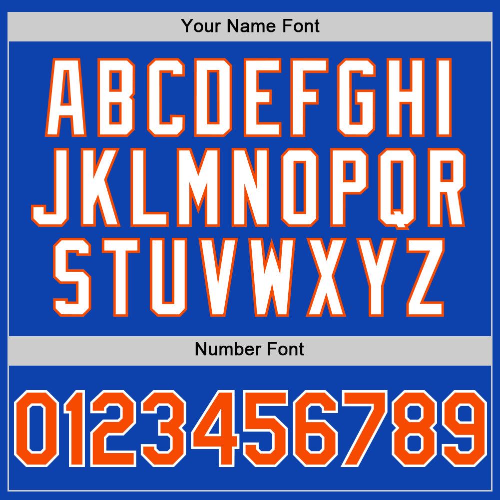 Custom Thunder Blue Orange-White 3D Pattern Design Gradient Style Twinkle Star Authentic Baseball Jersey