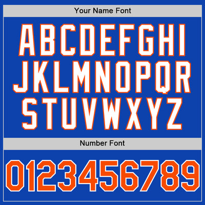 Custom Thunder Blue Orange-White 3D Pattern Design Gradient Style Twinkle Star Authentic Baseball Jersey