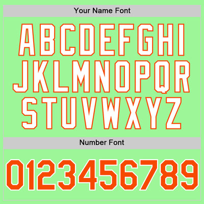 Custom Pea Green Orange-White 3D Pattern Design Gradient Style Twinkle Star Authentic Baseball Jersey