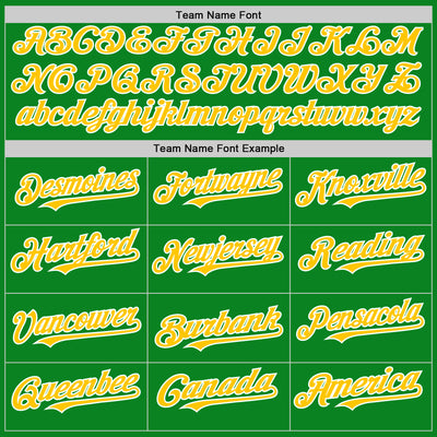 Custom Grass Green Yellow-White 3D Pattern Design Gradient Style Twinkle Star Authentic Baseball Jersey