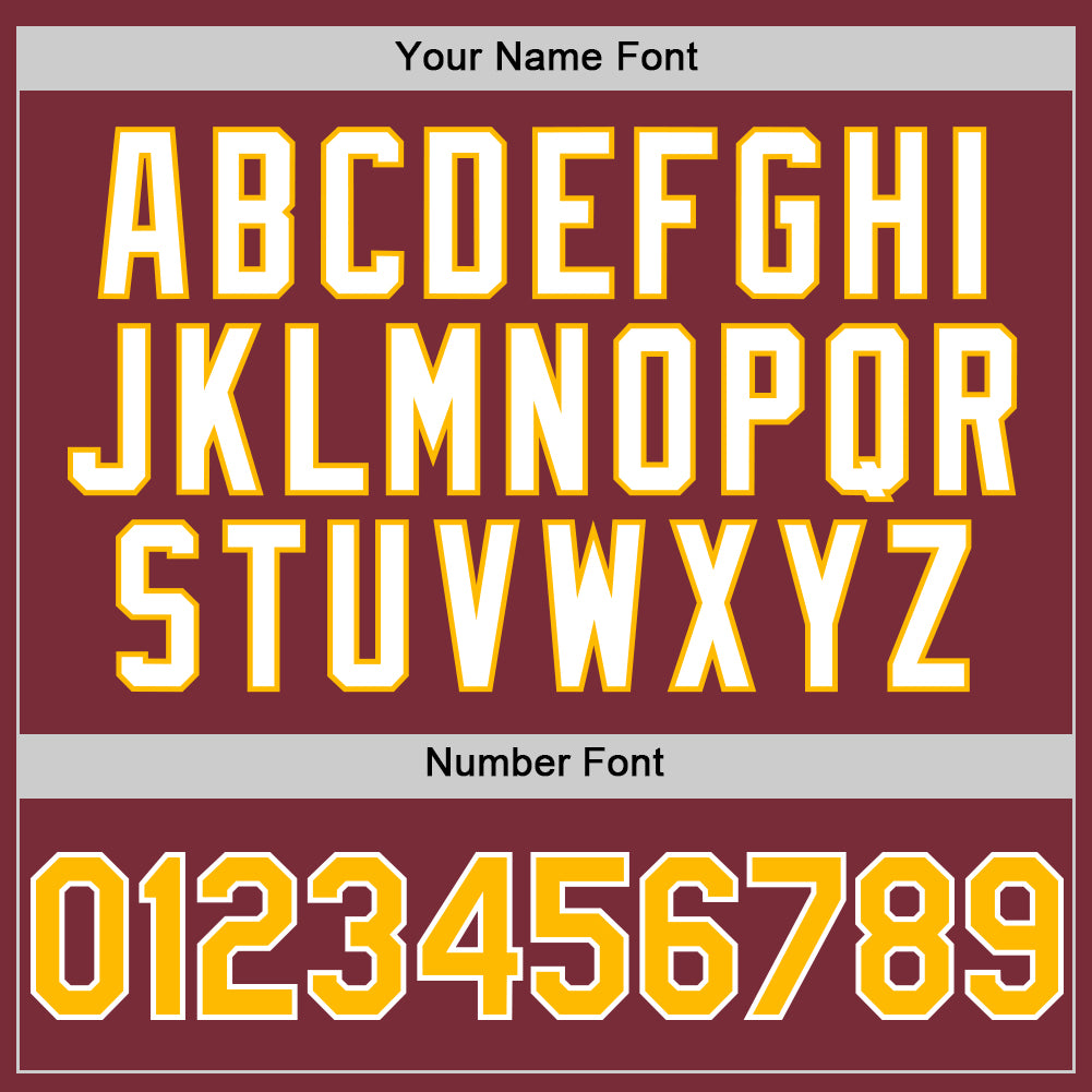 Custom Burgundy Gold-White 3D Pattern Design Gradient Style Twinkle Star Authentic Baseball Jersey