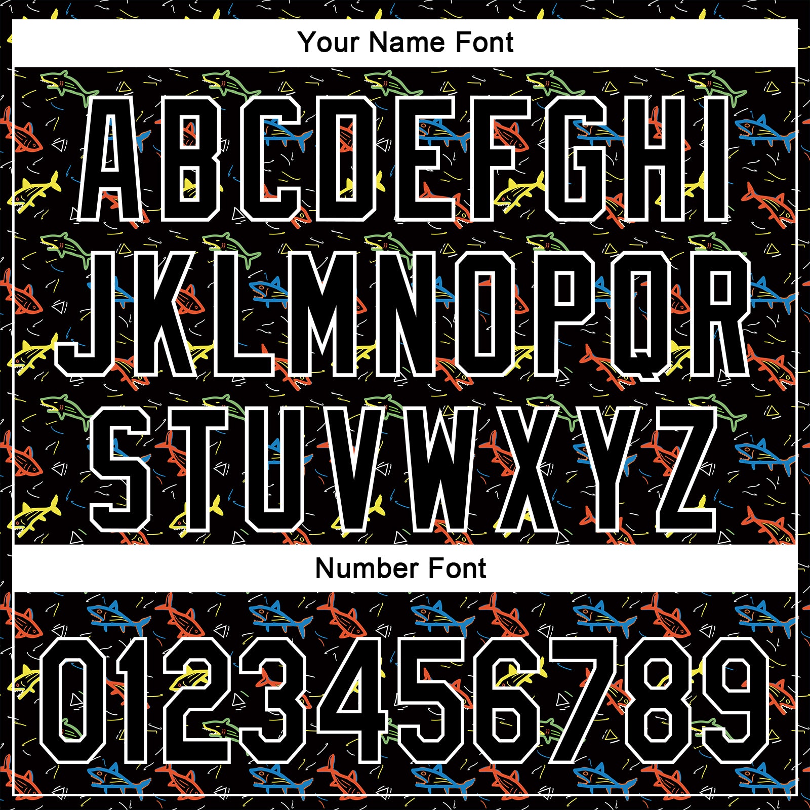 Custom Black White 3D Pattern Design Animal Fish Authentic Baseball Jersey