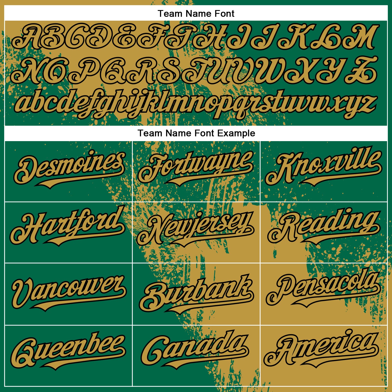 Custom Old Gold Kelly Green-Black 3D Pattern Design Abstract Brush Stroke Authentic Baseball Jersey