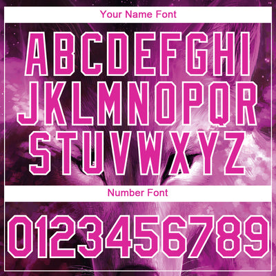 Custom Pink White 3D Pattern Design Animal Wolf Authentic Baseball Jersey