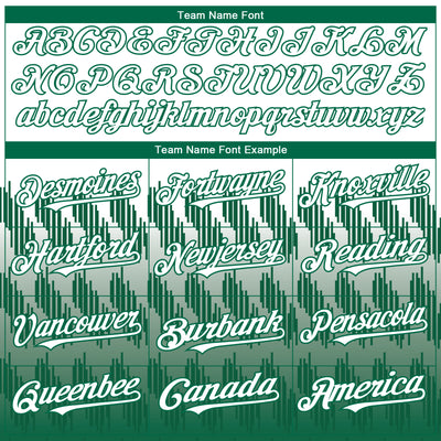 Custom White Kelly Green 3D Pattern Design Lines Authentic Baseball Jersey