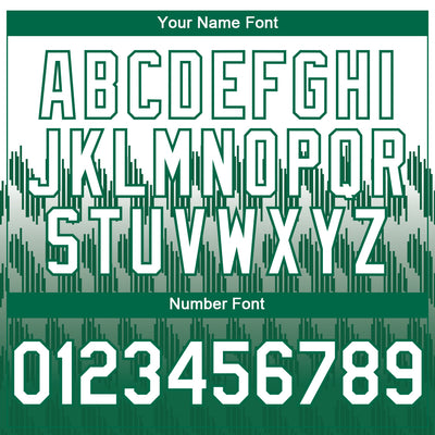 Custom White Kelly Green 3D Pattern Design Lines Authentic Baseball Jersey