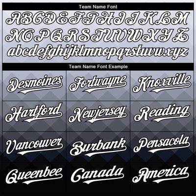 Custom Gray White-Black 3D Pattern Design Gradient Square Shape Authentic Baseball Jersey