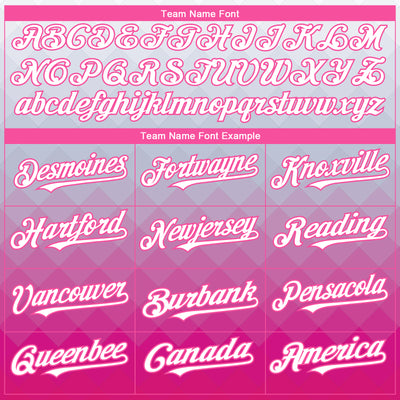 Custom Gray White-Pink 3D Pattern Design Gradient Square Shape Authentic Baseball Jersey