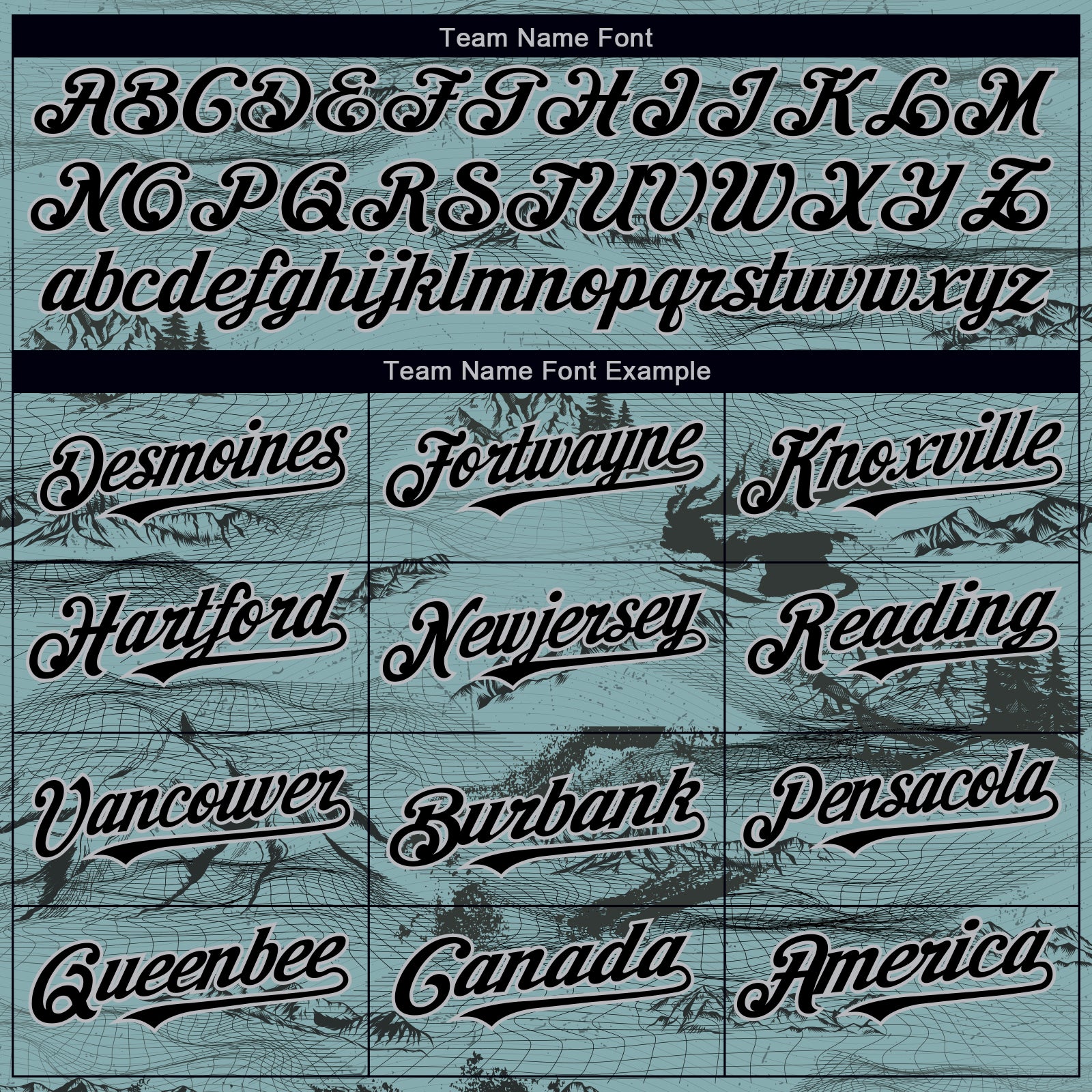 Custom Green Black Gray 3D Pattern Design Mountain Authentic Baseball Jersey