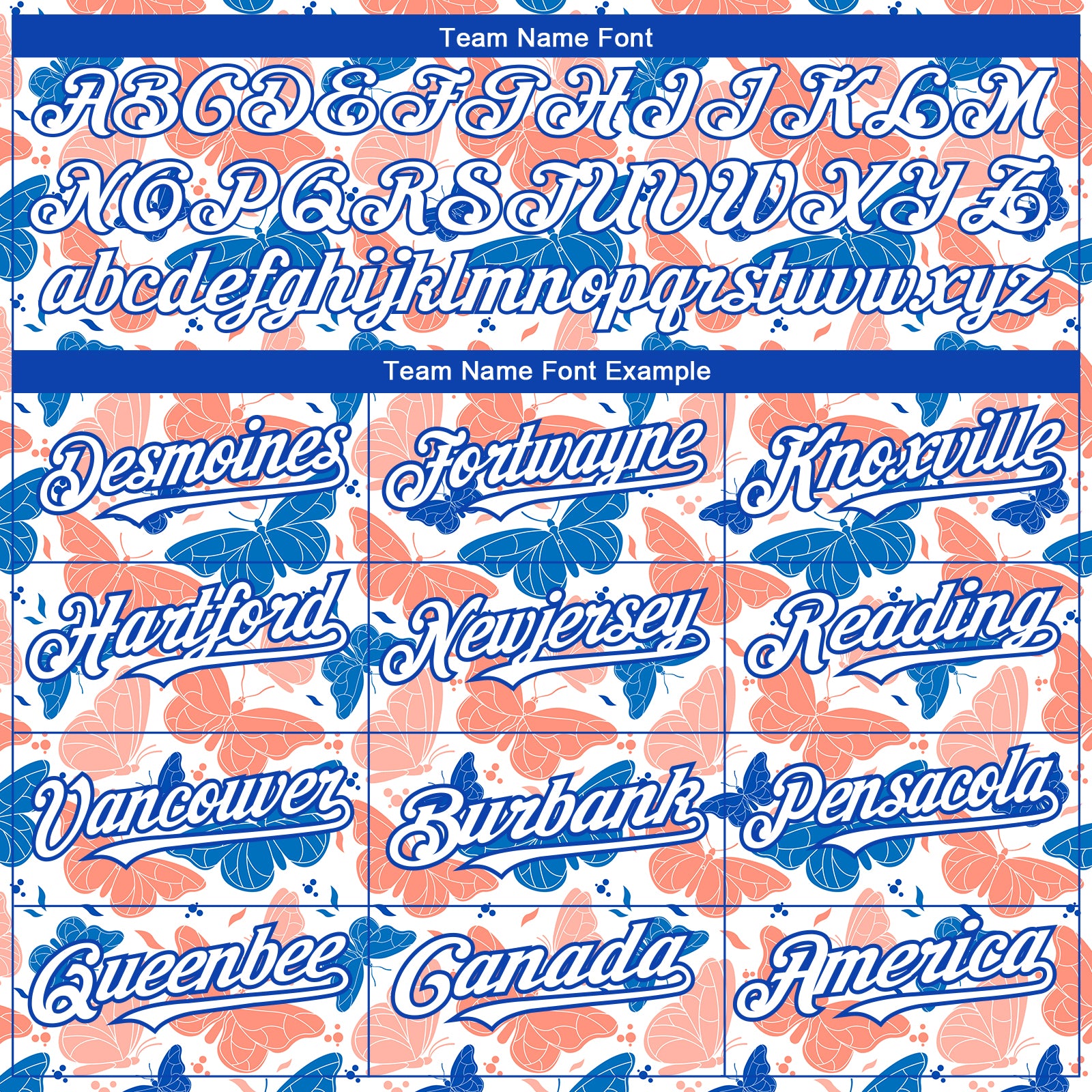 Custom White Royal 3D Pattern Design Animal Butterfly Authentic Baseball Jersey