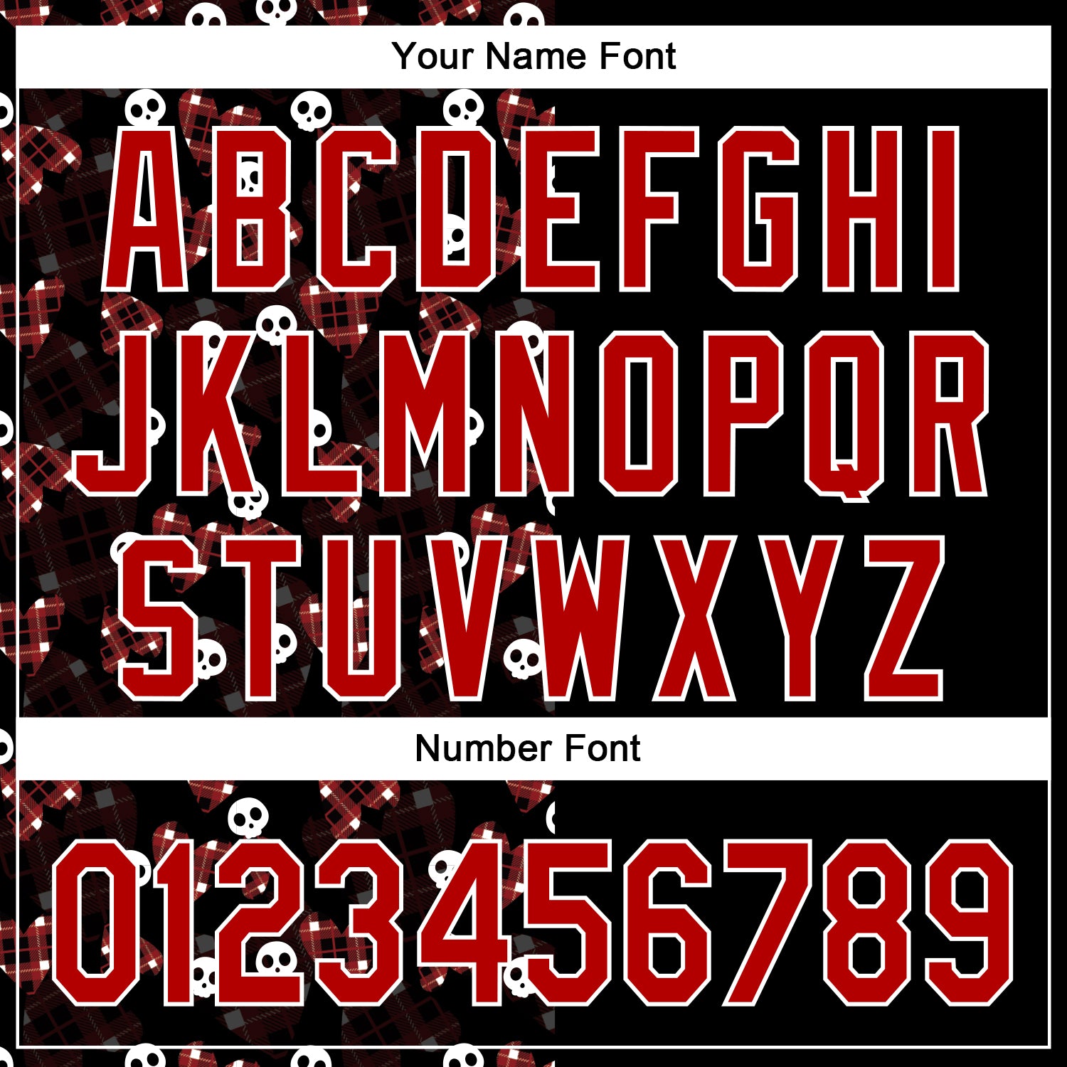 Custom Black Red-White 3D Gothic Style Skull Authentic Baseball Jersey