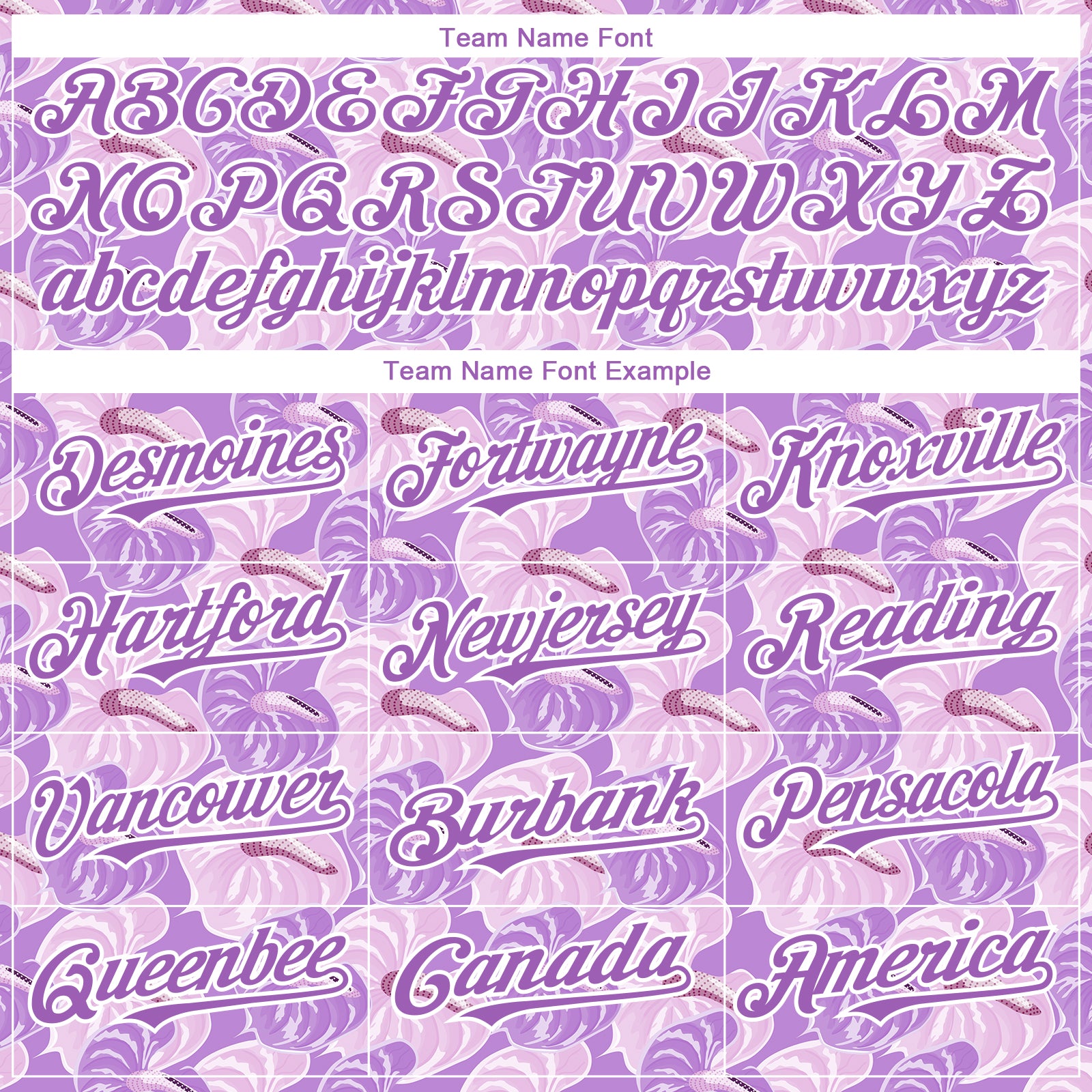 Custom Light Purple White 3D Pattern Design Tropical Anthurium Flower Authentic Baseball Jersey