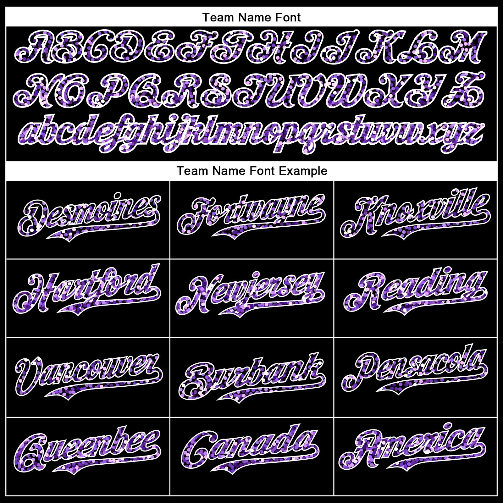 Custom Black Purple-White 3D Pattern Design Abstract Colorful Glittering Dot Authentic Baseball Jersey