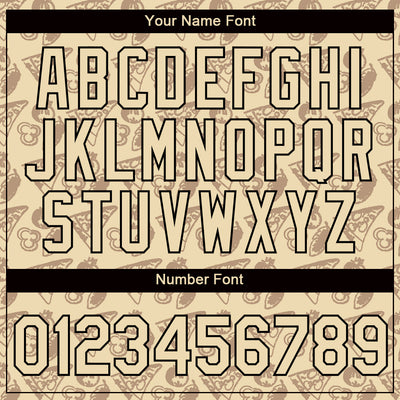 Custom City Cream Black 3D Pattern Design Food Pizza Performance T-Shirt