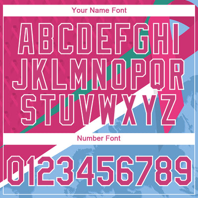 Custom Hot Pink Light Blue-White 3D Pink Ribbon Breast Cancer Performance T-Shirt