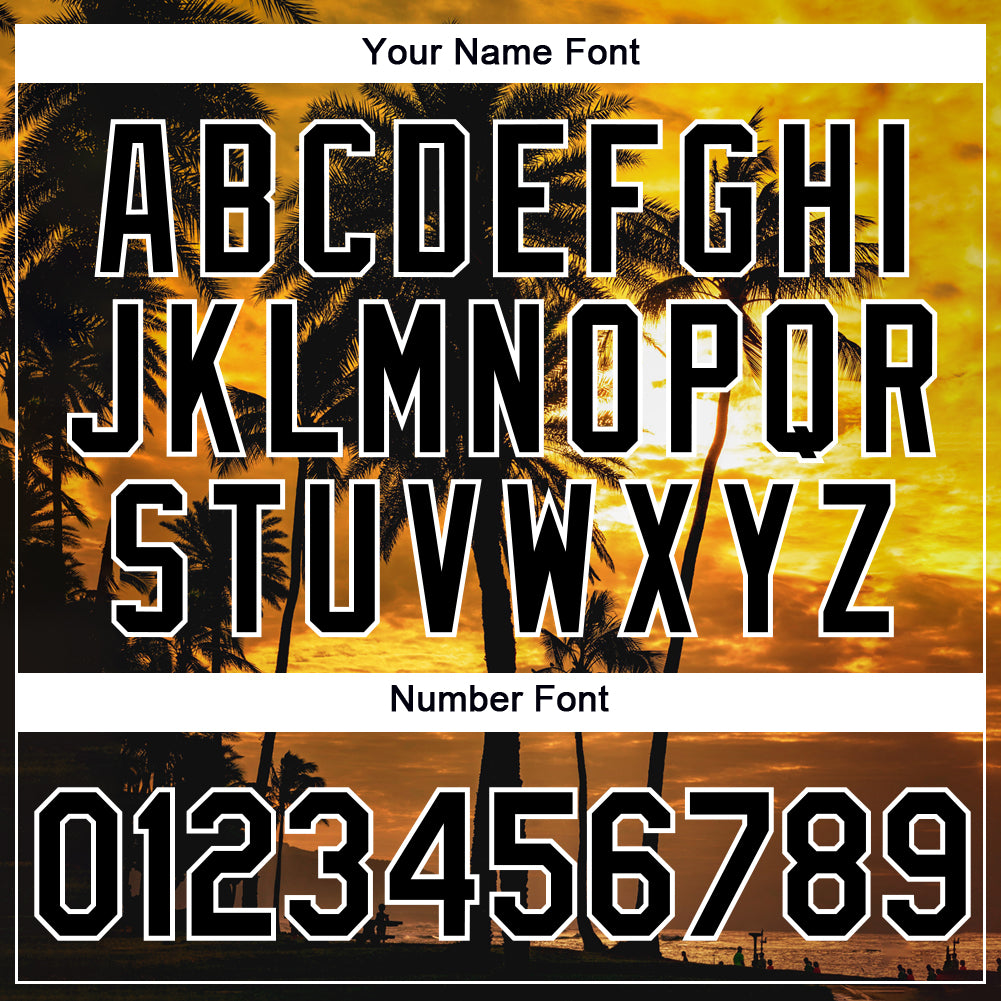 Custom Gold Black-White 3D Pattern Design Hawaii Palm Trees Performance T-Shirt