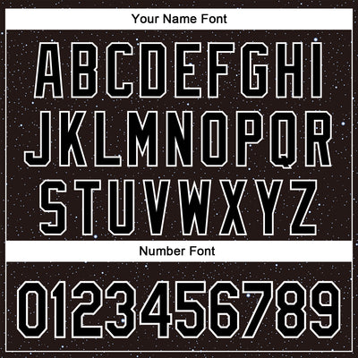 Custom Black White 3D Pattern Design Starry Sky Authentic Baseball Jersey